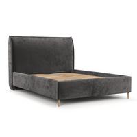 POLSTERBETT Mira 140/200 cm Anthrazit im Lotta Stoff - Anthrazit/Naturfarben, Holz/Holzwerkstoff (140/200cm) - AltaBeds
