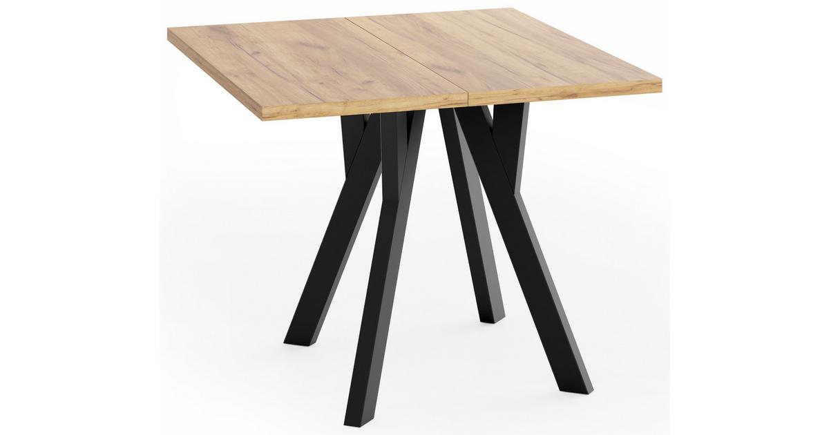 WFL GROUP TISCH Clover, Quadratisch, Ausziehbar, mit Schwarzen ...
