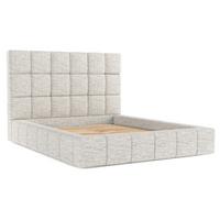 POLSTERBETT Skiathos mit Stauraum 200/200 cm Hellgrau im Modesto Stoff - Hellgrau/Schwarz, Holz/Holzwerkstoff (200/200cm) - AltaBeds