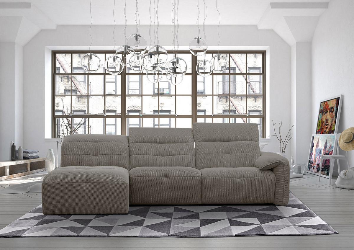 ECKSOFA TRENTO 4-Sitzer, braun - Schwarz/Braun, Holzwerkstoff/Kunststoff (165/262cm) - Wozimo