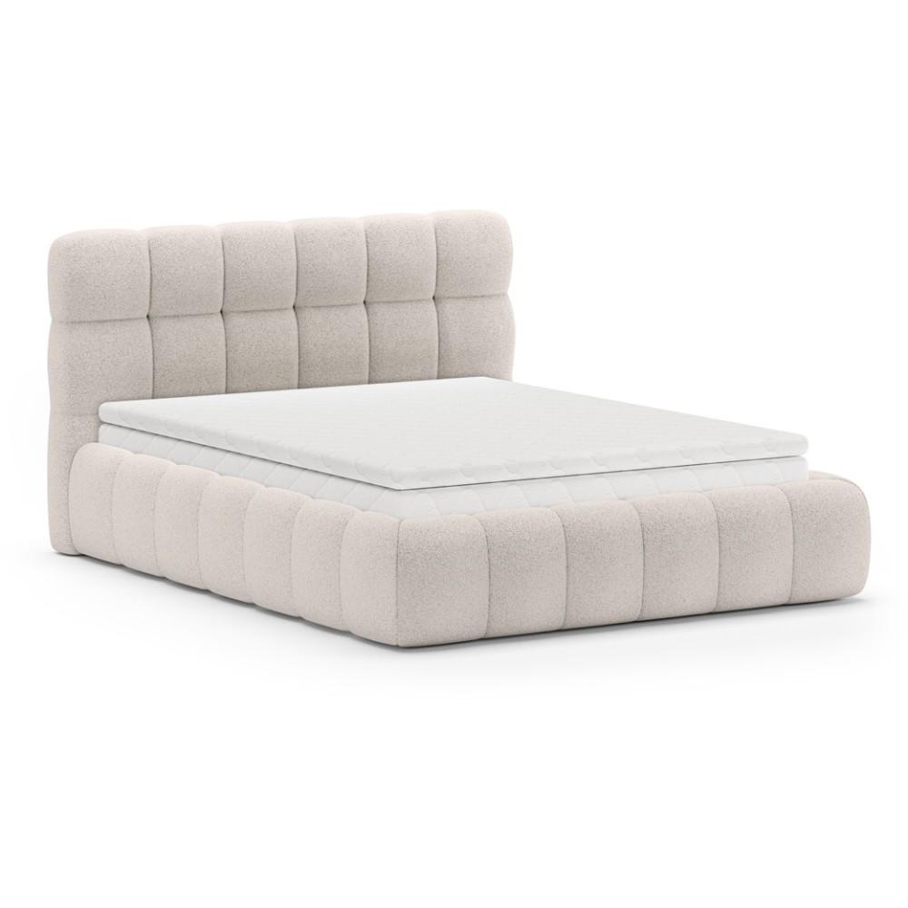 POLSTERBETT Cleo mit Matratze und Topper, 140x200 cm, Cappuccino - Cappuccino, Textil (140/200cm) - Beautysofa