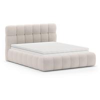 POLSTERBETT Cleo mit Matratze und Topper, 180x200 cm, Cappuccino - Cappuccino, Textil (180/200cm) - Beautysofa