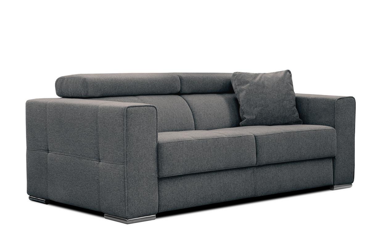SOFA QUARTZ 3-Sitzer, dunkelgrau - Dunkelgrau, Holzwerkstoff/Textil (202/80/102cm) - Wozimo