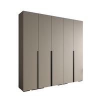 DREHTÜRENSCHRANK 236.7/250/47 5-türig - Kaschmir/Schwarz, Holz/Metall (250/236.7/47cm) - MÖBEL KRYSPOL