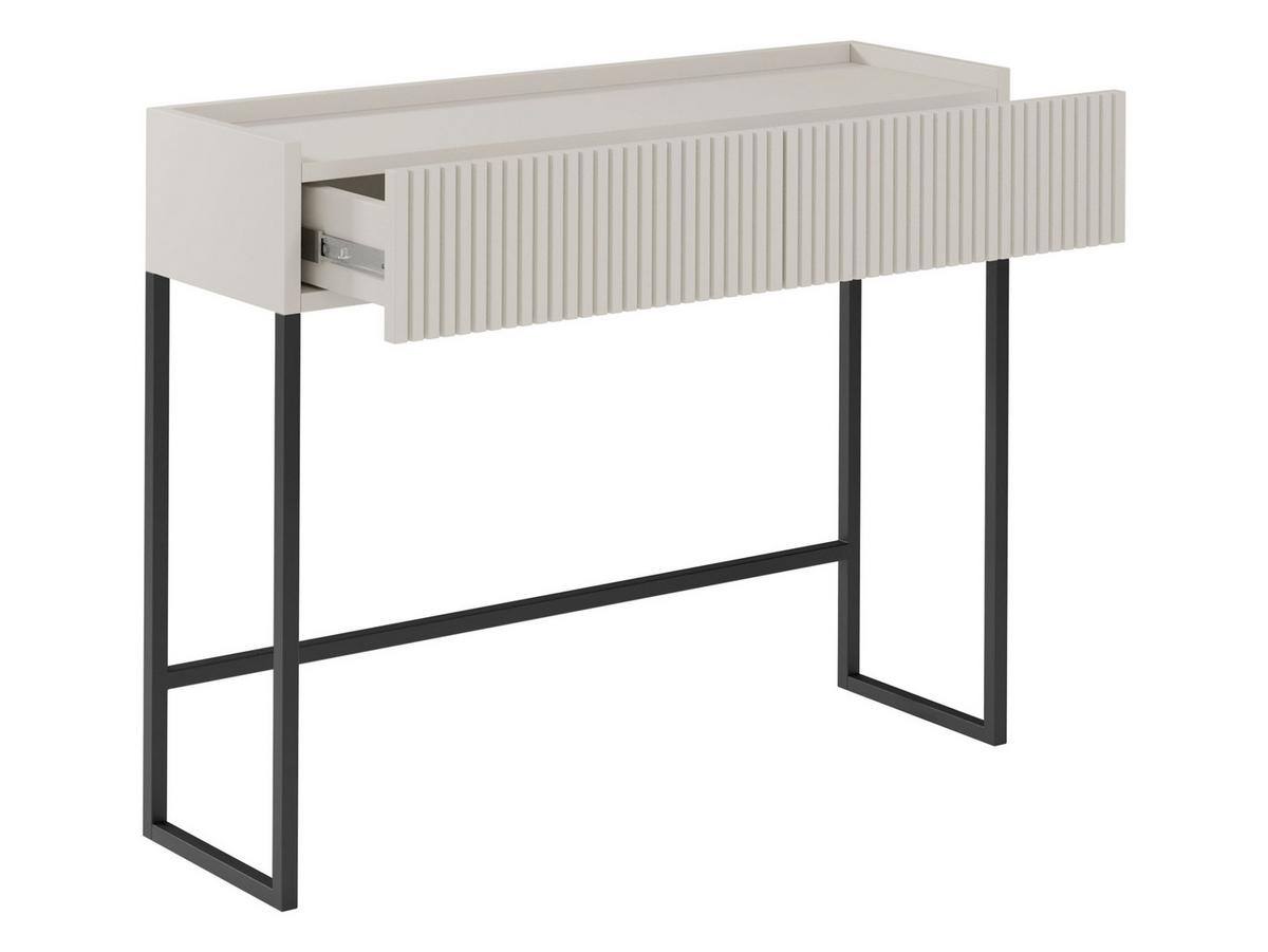 KONSOLENTISCH Como 2SZ - Schwarz/Eiche Artisan, Holzwerkstoff/Metall (32/100/80cm) - MIRJAN24
