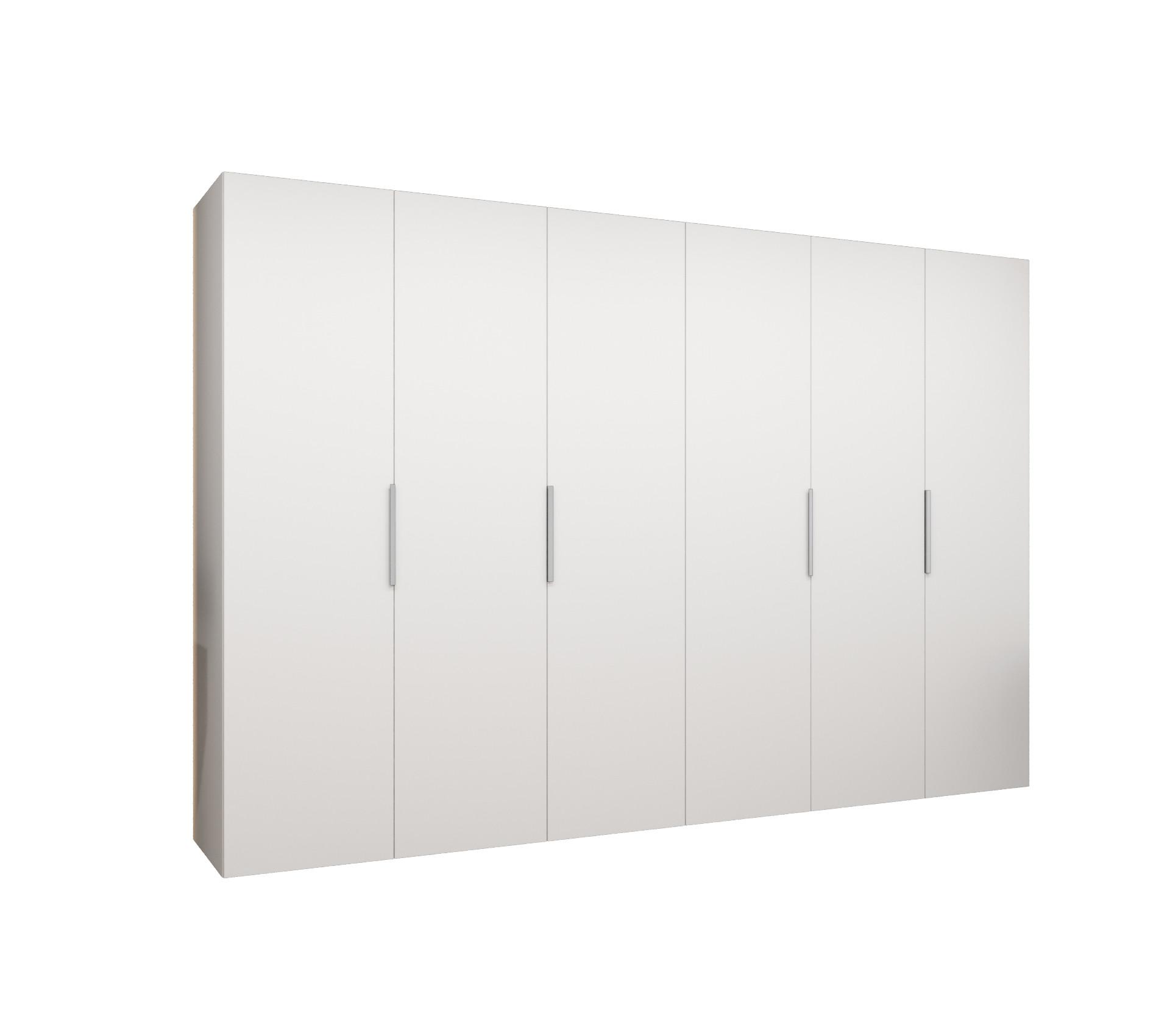 DREHTÜRENSCHRANK 202/300/52 6-türig - Kaschmir/Weiß, Holz (300/202/52cm) - MÖBEL KRYSPOL