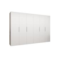 DREHTÜRENSCHRANK 202/300/52 6-türig - Kaschmir/Weiß, Holz (300/202/52cm) - MÖBEL KRYSPOL