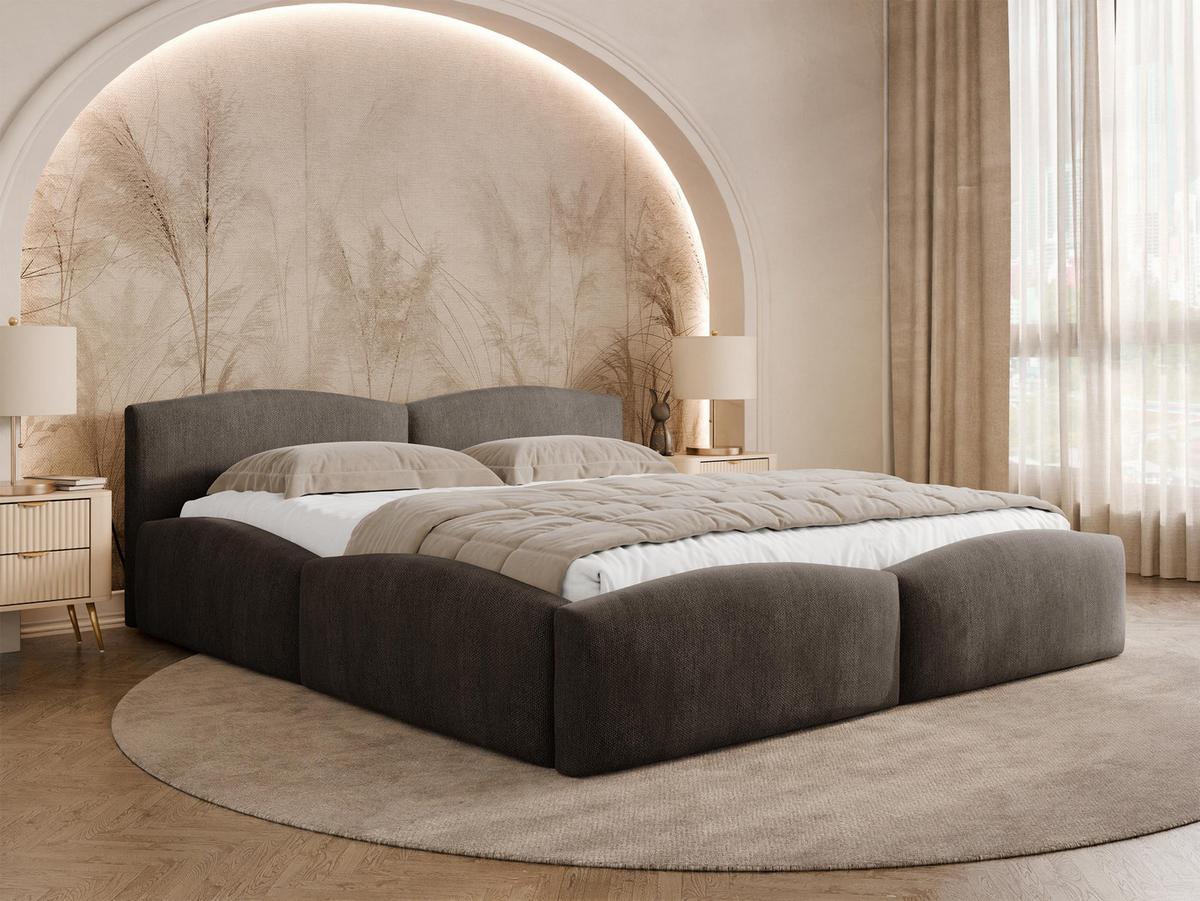 POLSTERBETT Mirala - Eichefarben/Braun, Holz/Textil (180/200cm) - MIRJAN24