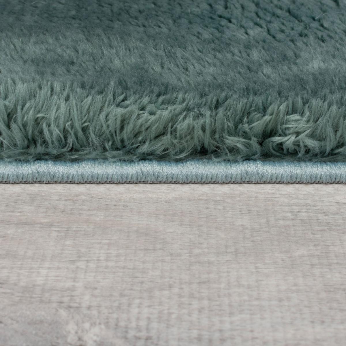 TEPPICH Waschbar LUNE, einfarbig, Türkis, 160 x 230 cm - Blau, Textil (160/230cm) - KADIMA DESIGN