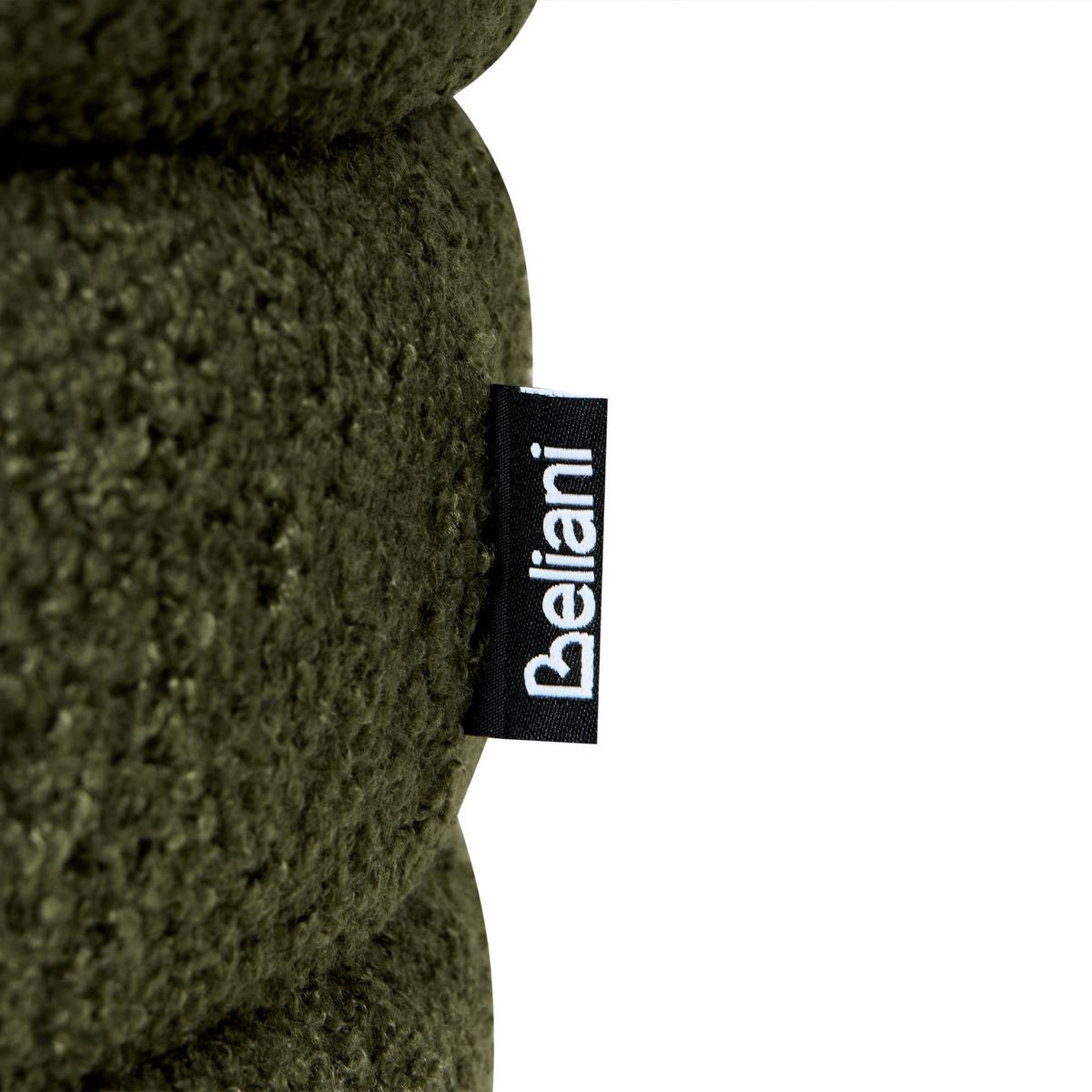 POUF Bouclé Grün Chilly - Goldfarben, Metall (42/41/42cm) - Beliani