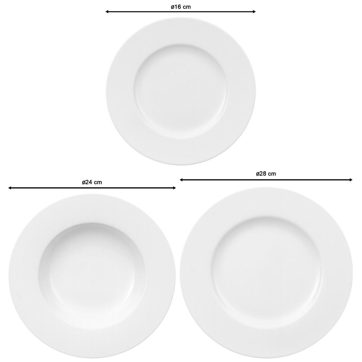 STARTER-SET Royal weiß 18-tlg. - Weiß, Keramik (2/2/2cm) - Villeroy & Boch