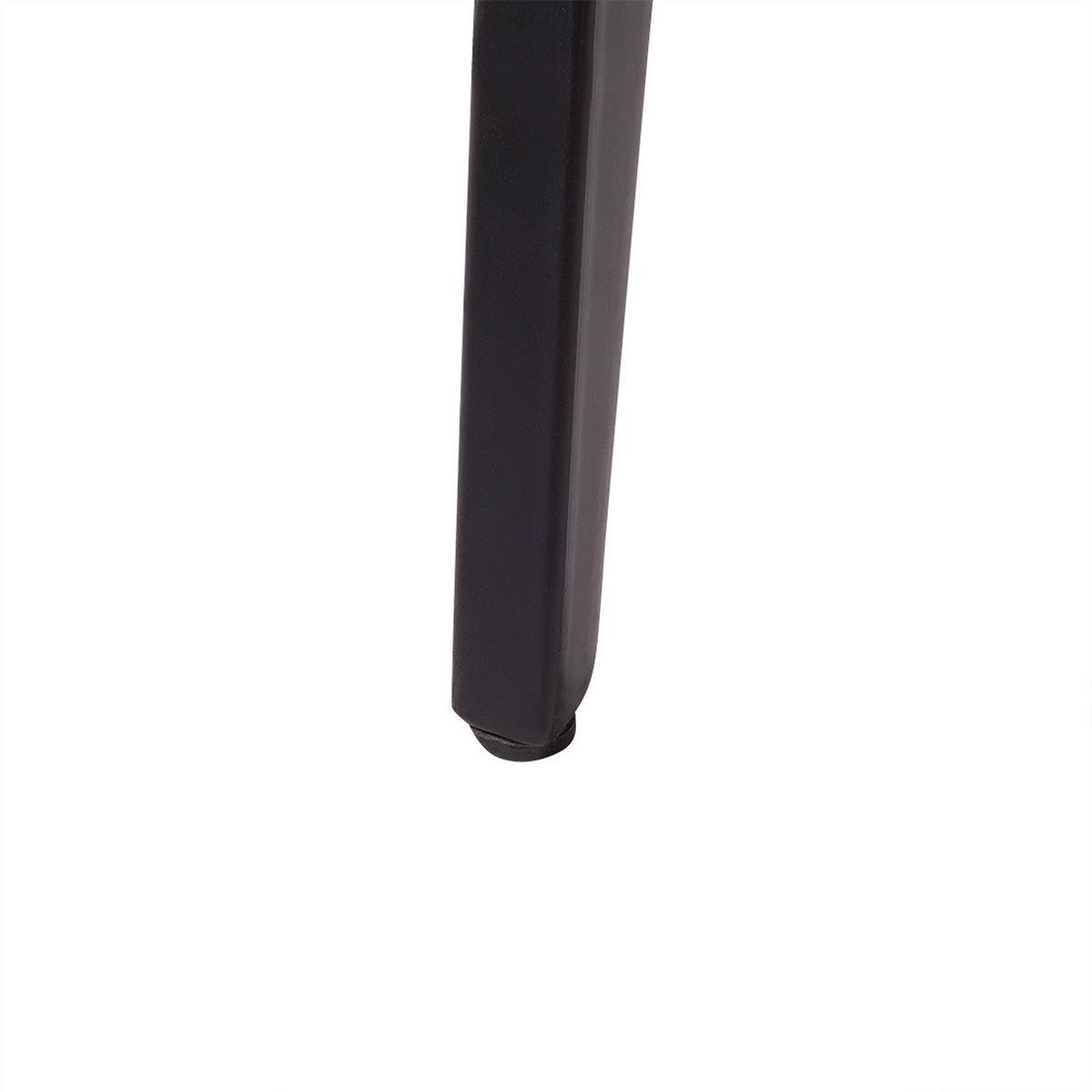 BEISTELLTISCH Teakholz hellbraun Elsa - Hellbraun/Schwarz, Holz (56/60/51cm) - Beliani