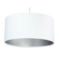 HÄNGELEUCHTE Silber 40/20 cm - Silberfarben/Weiß, Kunststoff (40/0.6/20cm) - ONZENO