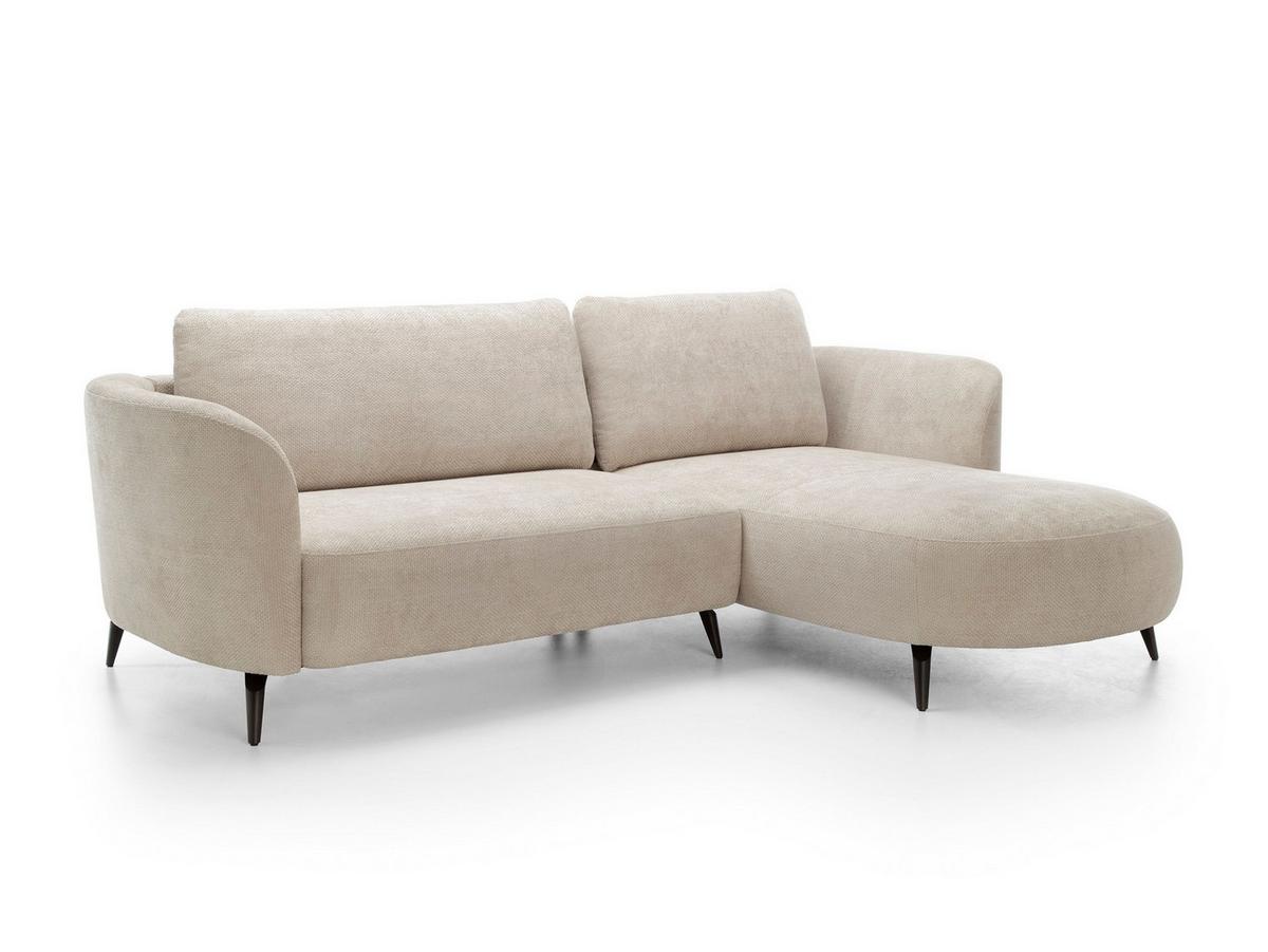 ECKSOFA VICO Beige Chenille mit Schlaffunktion - Beige, Holz (260/182cm) - MASSENO