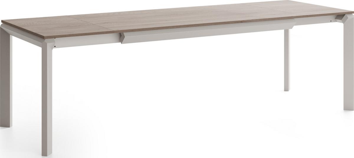 ESSTISCH Elan rechteckig ausziehbar verlängerbar mit Schwarzen Metallbeinen, Eiche Braun 160-250/90/76 cm - Kaschmir/Eichefarben, Holzwerkstoff/Metall (90/250/76cm) - WFL GROUP