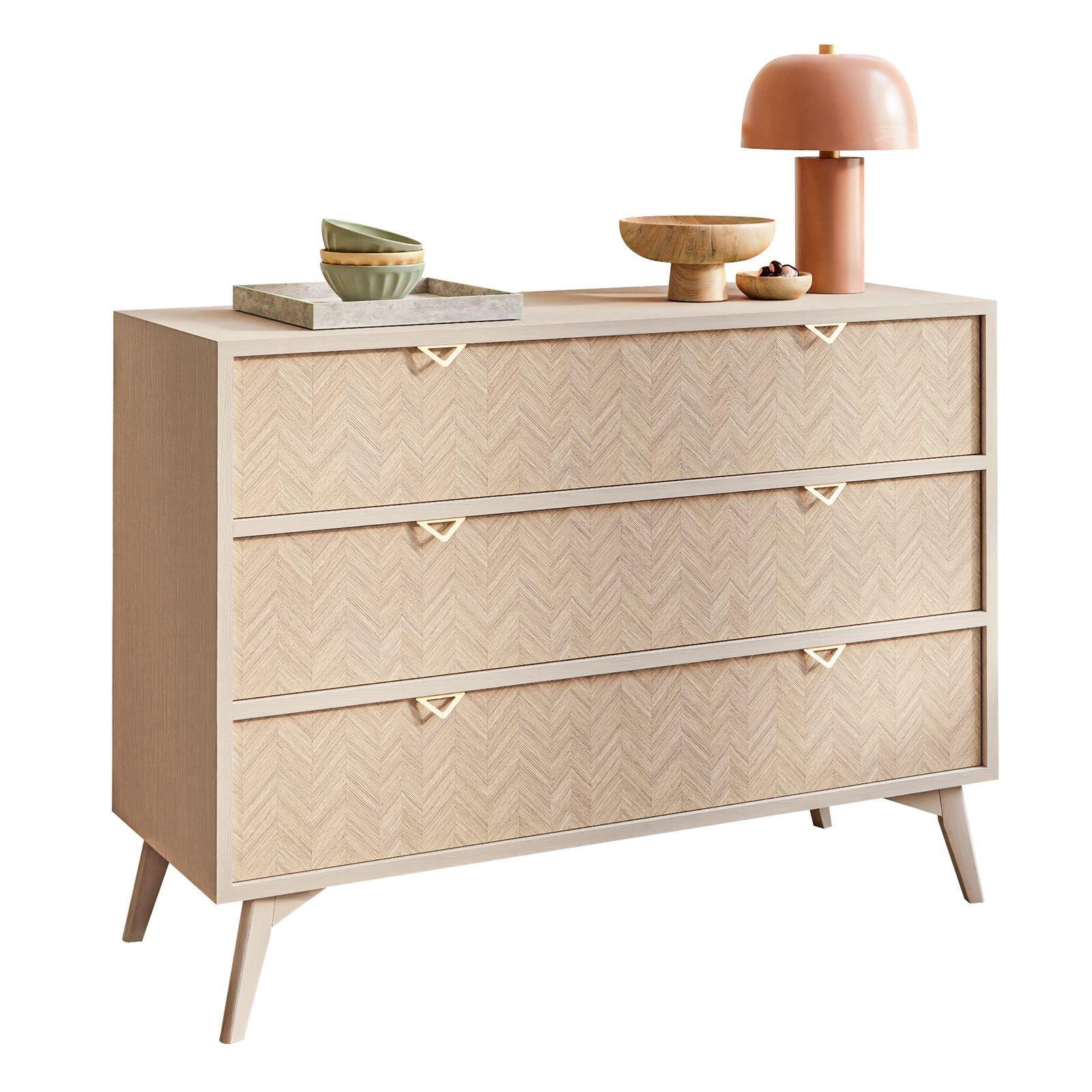 KOMMODE ALOE KSZ106 mit Schubladen Sandbeige - Beige, Holzwerkstoff (106/80/36cm) - Lookway