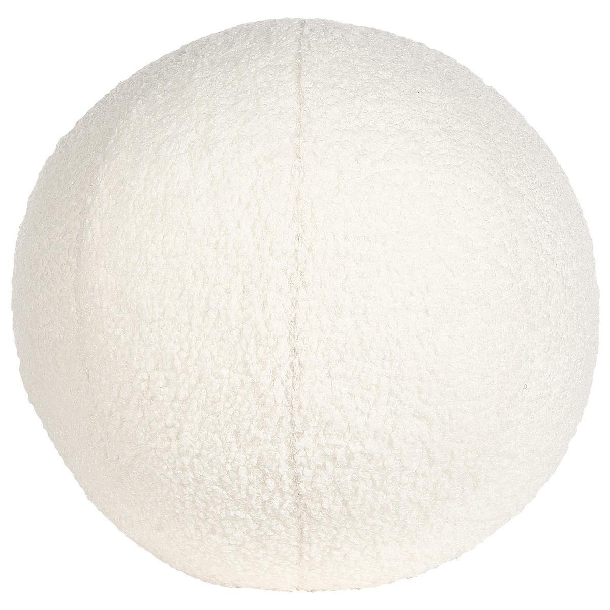 SESSEL Bouclé Weiß Leiren - Weiß, Textil (111/73/83cm) - Beliani