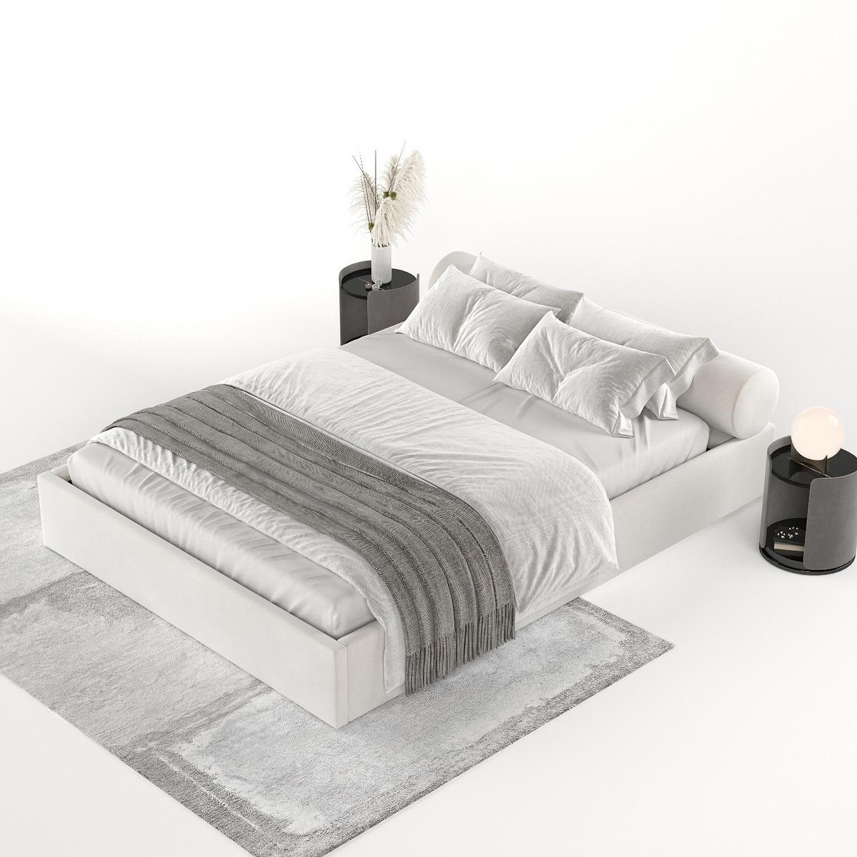 POLSTERBETT Solvo mit Stauraum 200/200 cm Creme im Paros Stoff - Creme/Schwarz, Holz/Holzwerkstoff (200/200cm) - AltaBeds