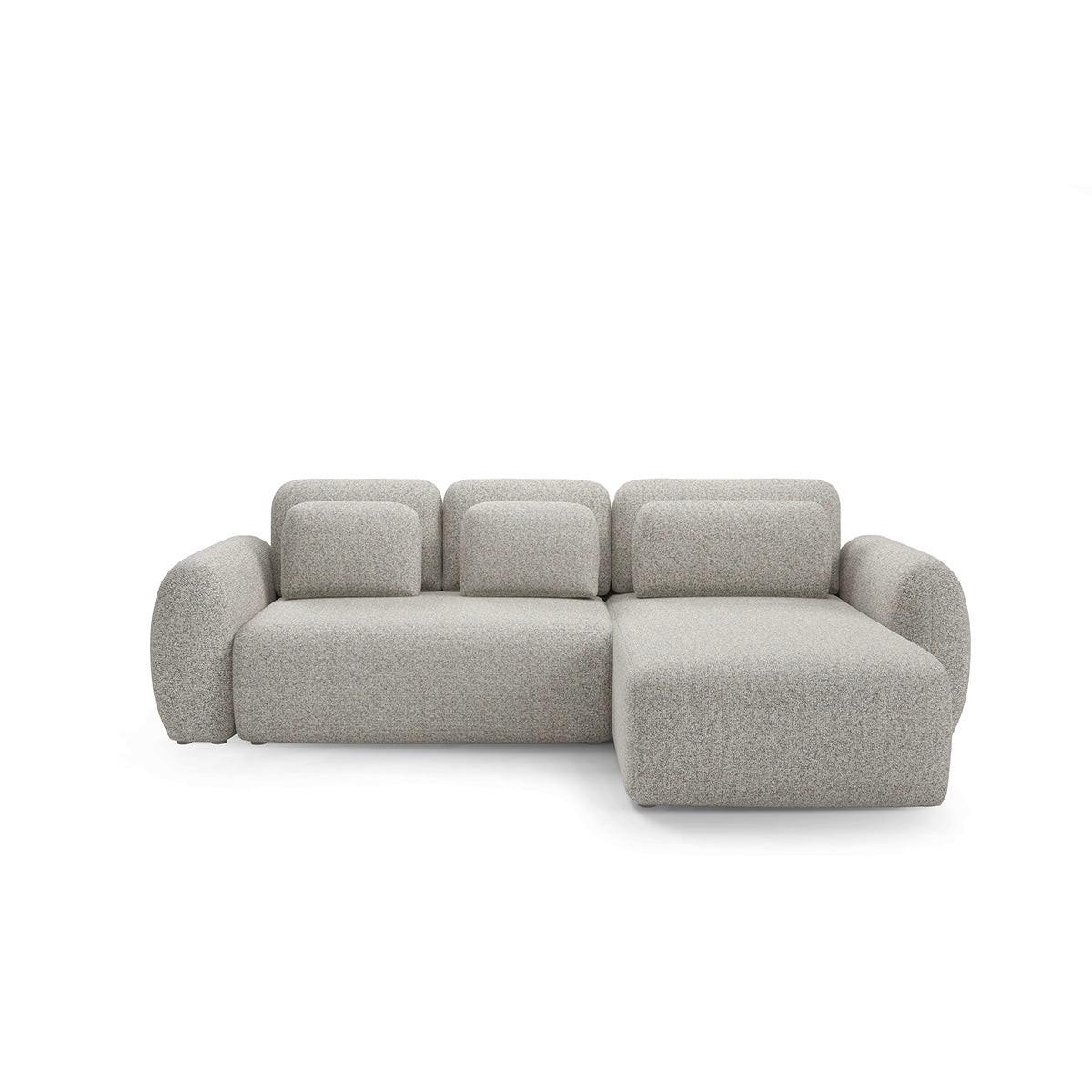 ECKSOFA Carmela 3 Sitzplätze Hellgrau - Grau, Holz (304/190cm) - Petits-meubles