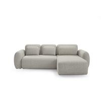ECKSOFA Carmela 3 Sitzplätze Hellgrau - Grau, Holz (304/190cm) - Petits-meubles