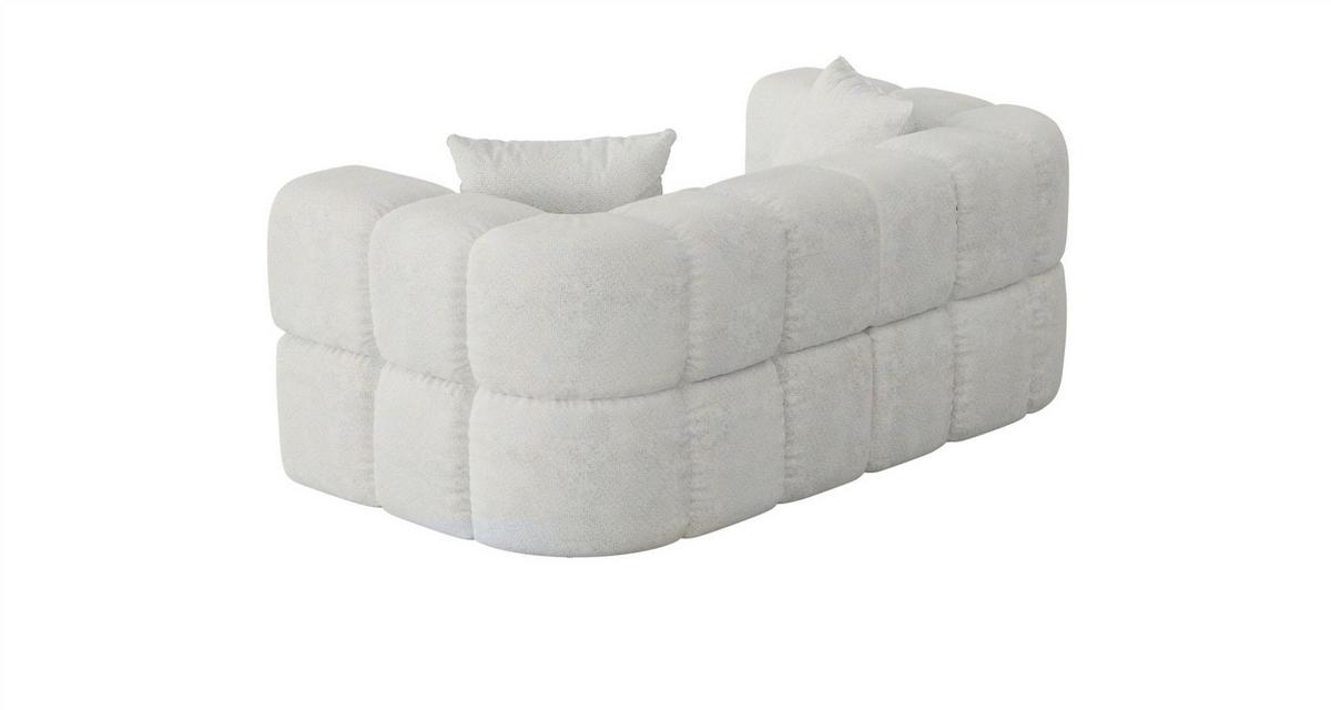 SOFA 2-sitzer Vega - Weiß, Holzwerkstoff/Textil (200/77/103cm) - Fun Möbel