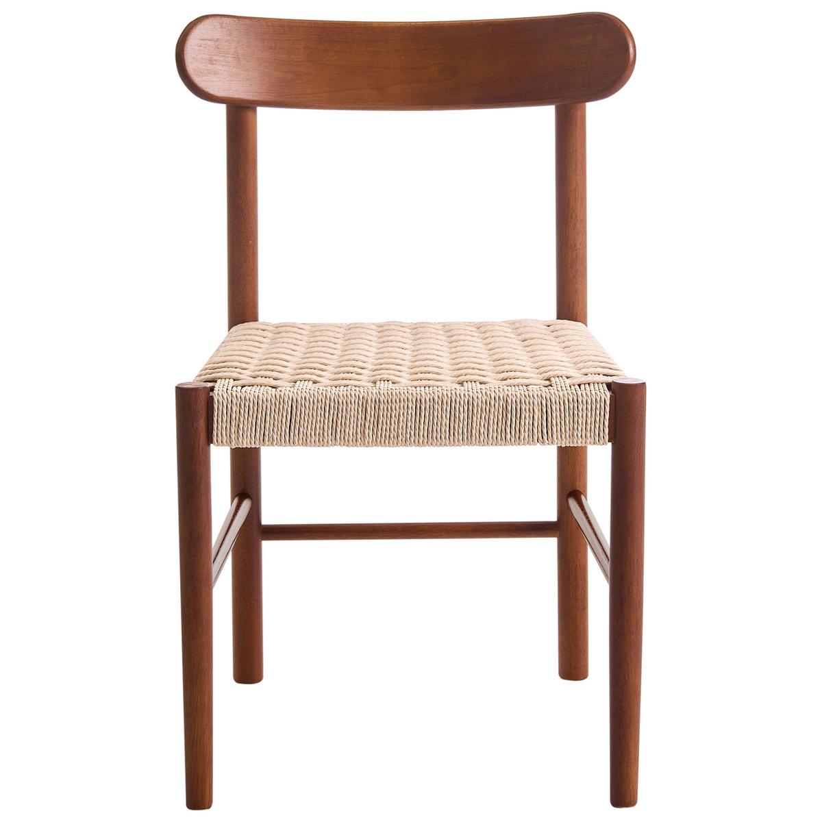 ESSZIMMERSTUHL 2er-Set Holz Braun/Beige Eagan - Braun, Holz (50/76/46cm) - Beliani