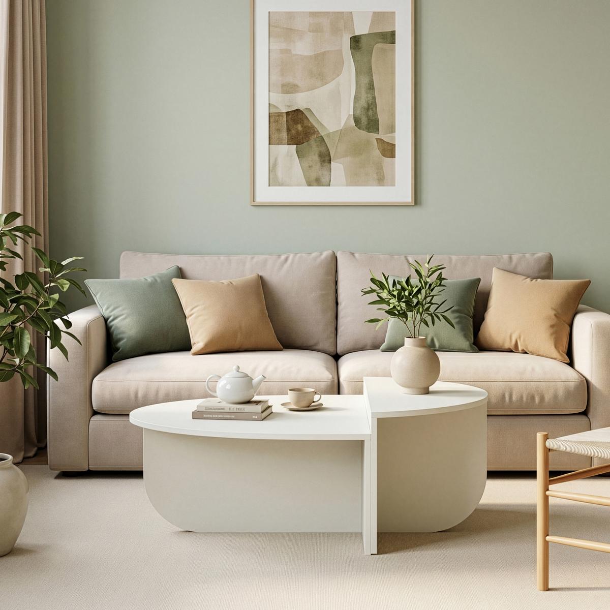 COUCHTISCH Tondesdaslo 90/90/35 cm - Weiß, Holzwerkstoff (90/90/35cm) - [en.casa]