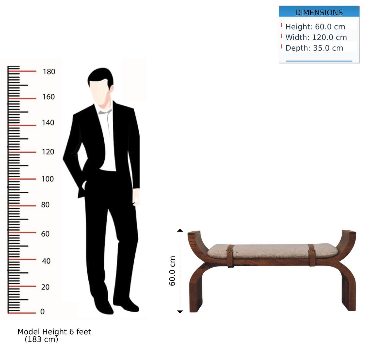 SITZBANK mit Amber-Eichen-Finish, braun. - Braun, Holz (120/60/35cm) - Artisan Furniture