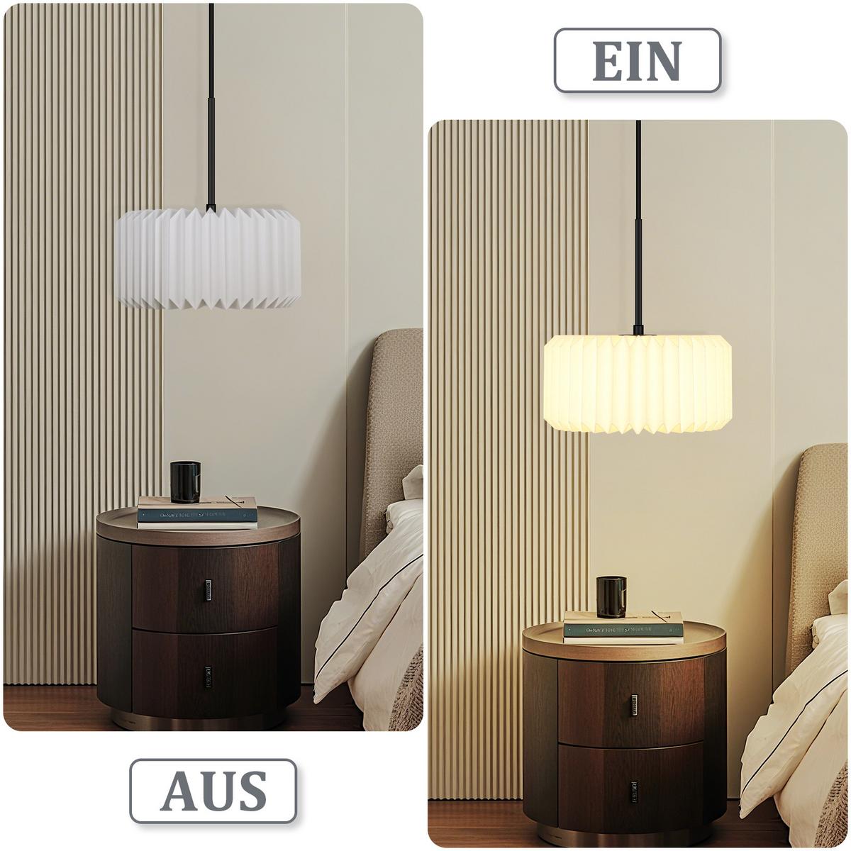 HÄNGELEUCHTE Funkelin 24/152/24 cm - Weiß, Papier (24/24/152cm) - ZMH