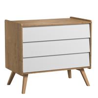 KINDERKOMMODE Eiche und Weiß - Weiß, Holzwerkstoff (100/90/59cm) - Petits-meubles