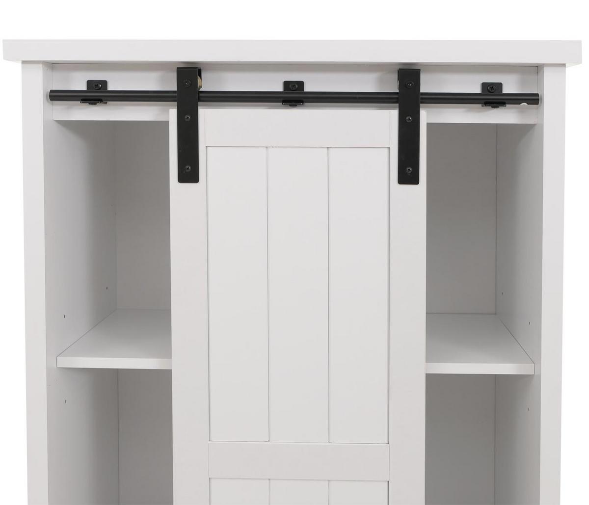SCHRANK Weiß - Weiß, Holz (76/163/38cm) - MCW