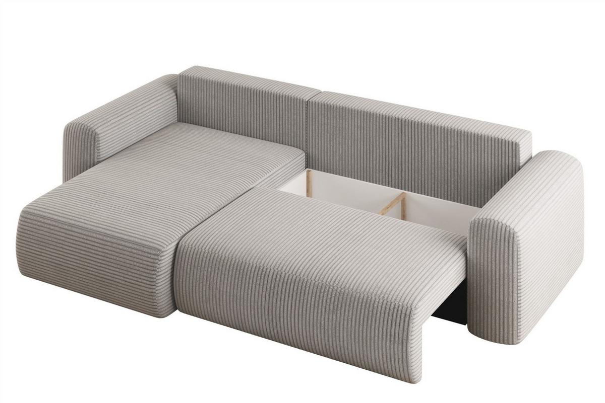 ECKSOFA Flora In Poso - Hellgrün, Holzwerkstoff/Textil (145/272cm) - Fun Möbel