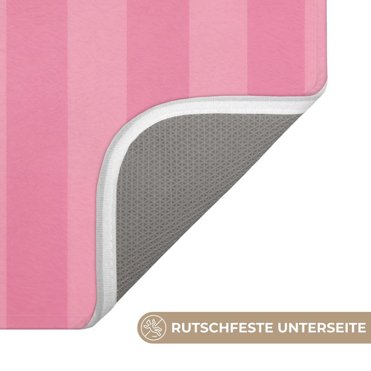 WC-VORLEGER Gestreift - Rosa - Chéri WC Teppich 40x60 cm - Pink, Textil (40/1cm) - OnlyWow