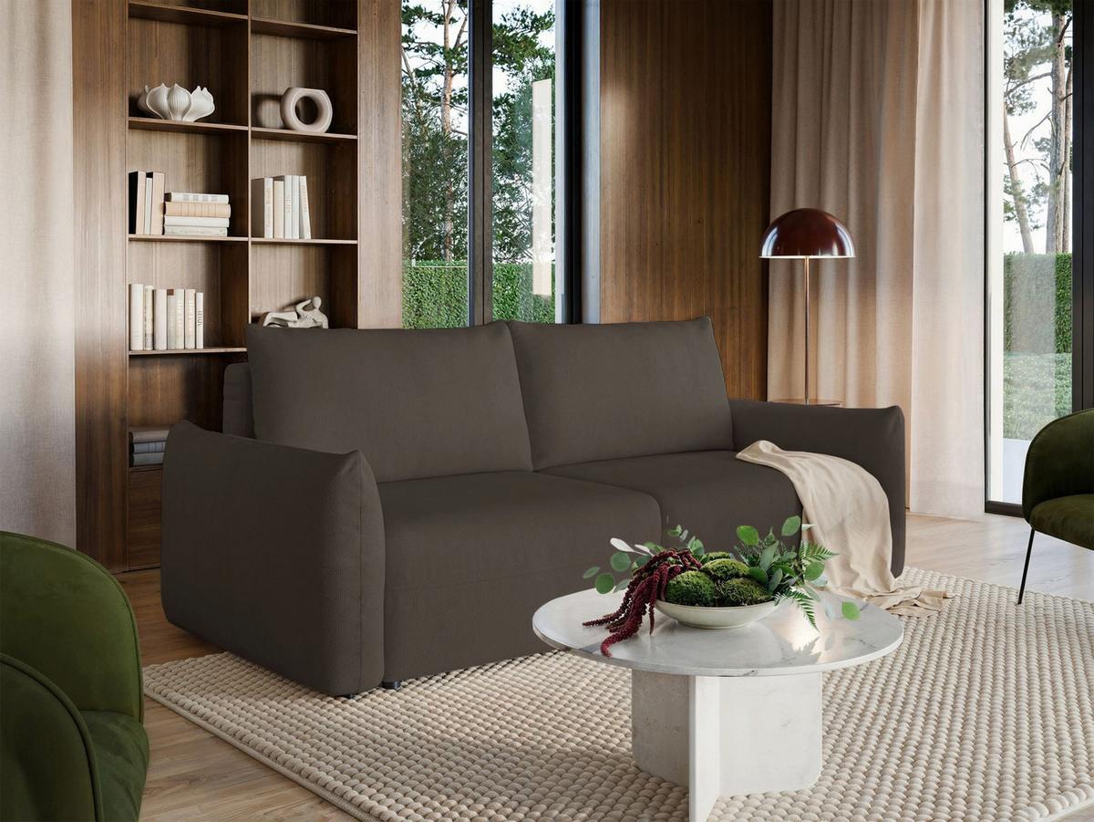 SCHLAFSOFA Theolla Braun - Schwarz/Braun, Textil/Metall (248/97/111cm) - Selsey