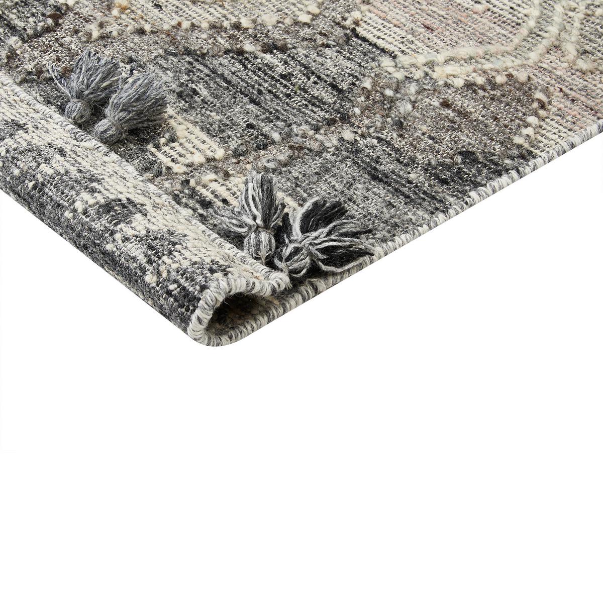 KELIM-TEPPICH Aratashen 230/160 cm - Grau, Textil (160/230cm) - Beliani