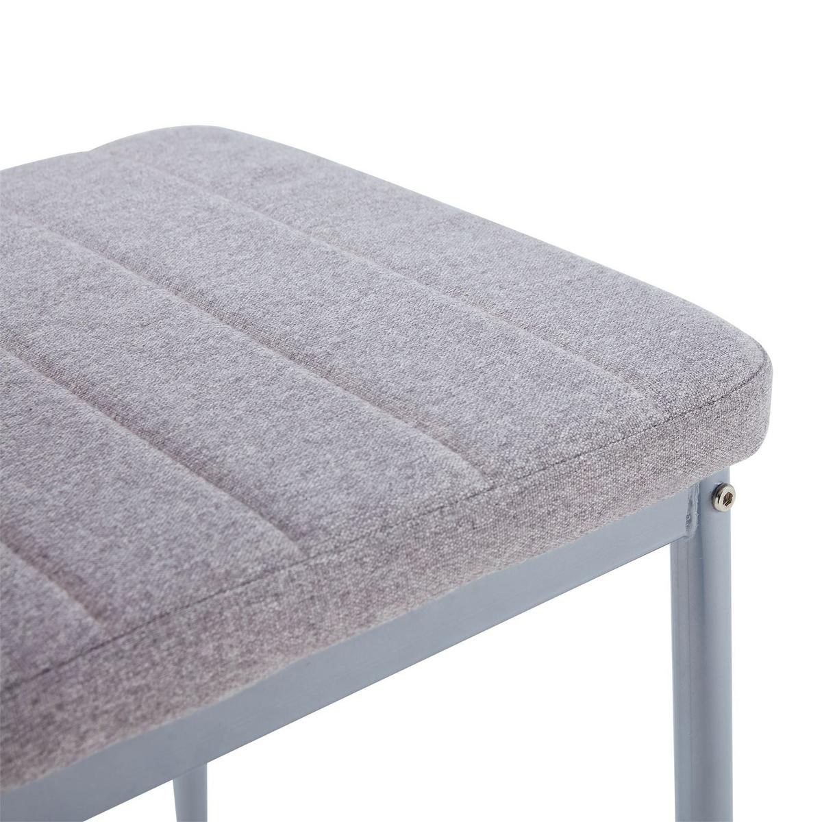 ESSZIMMERSTÜHLE NATHALIE 4er-Set grau - Grau, Textil (43/100/50cm) - IDIMEX