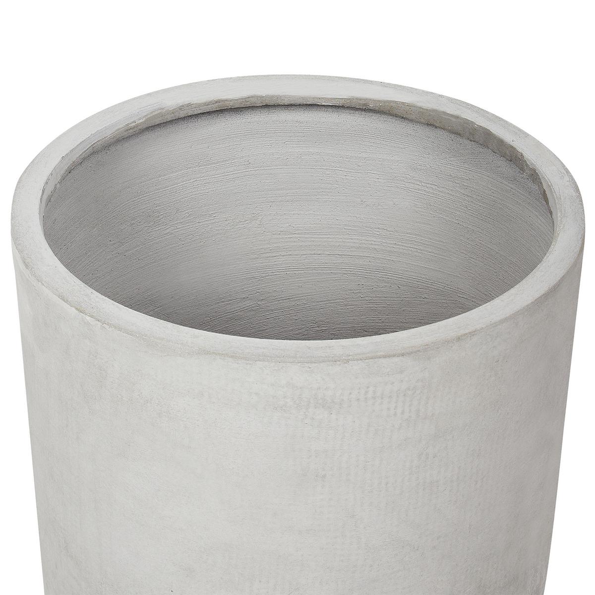BLUMENTOPF Grau Messene - Grau, Naturmaterialien (42cm) - Beliani