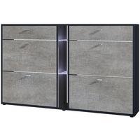SCHUHSCHRANK Today Fronten in Braun meliert - Graubraun, Holzwerkstoff (155.5/95/28cm) - Vladon