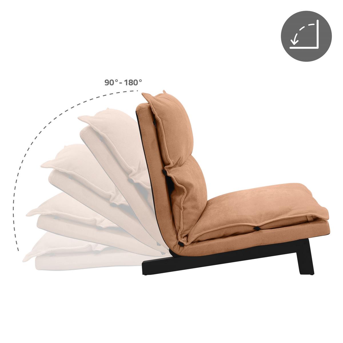 BODENSTUHL Braun - Schwarz/Braun, Textil/Metall (59/73.5/96cm) - ML-DESIGN