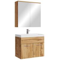 BADMÖBEL-SET Montreal 3 Teile Eiche - 60 x 35 x 51 cm - Eichefarben, Holz (60/53/35cm) - Badplaats
