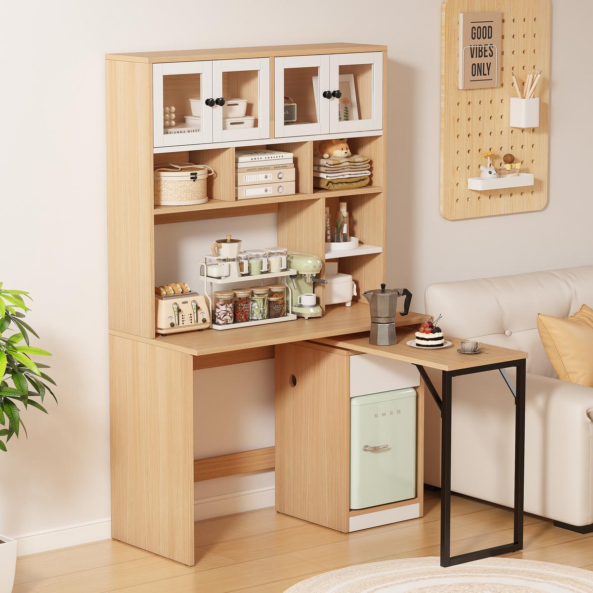 COMPUTERTISCH beige 110/55/180 cm - Beige, Holzwerkstoff (55/110/180cm) - Urban Meuble