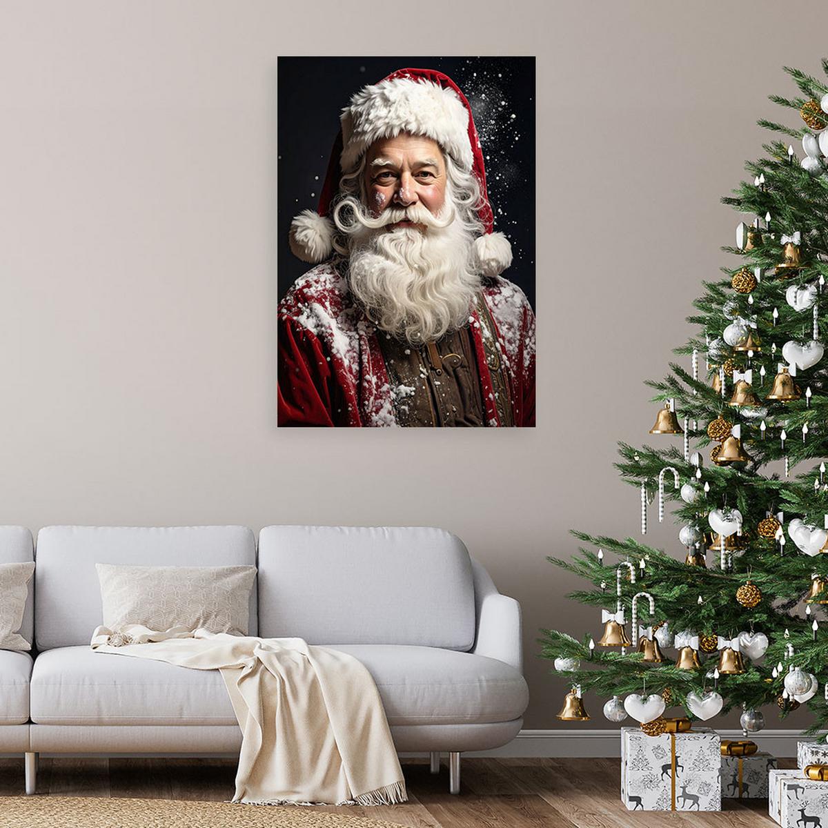 LEINWANDBILD Weihnachten 60x90cm - Rot, Textil (60/90cm) - Feeby