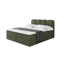 BOXBETT mit Matratze H4 - NINA - 180x200 cm - Grün - Grün, Holzwerkstoff (180/200cm) - ALTDECOR