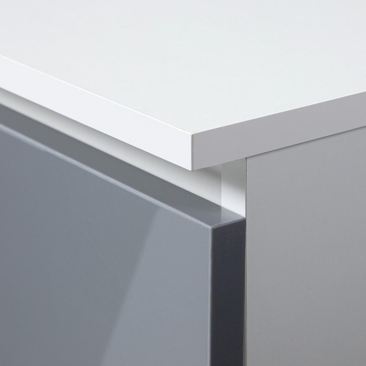 SCHREIBTISCH Weiß, Metallisch Glanz 77/124/85 - Weiß, Holzwerkstoff (120/60/77cm) - RAUMHIRSCH FURNITURE