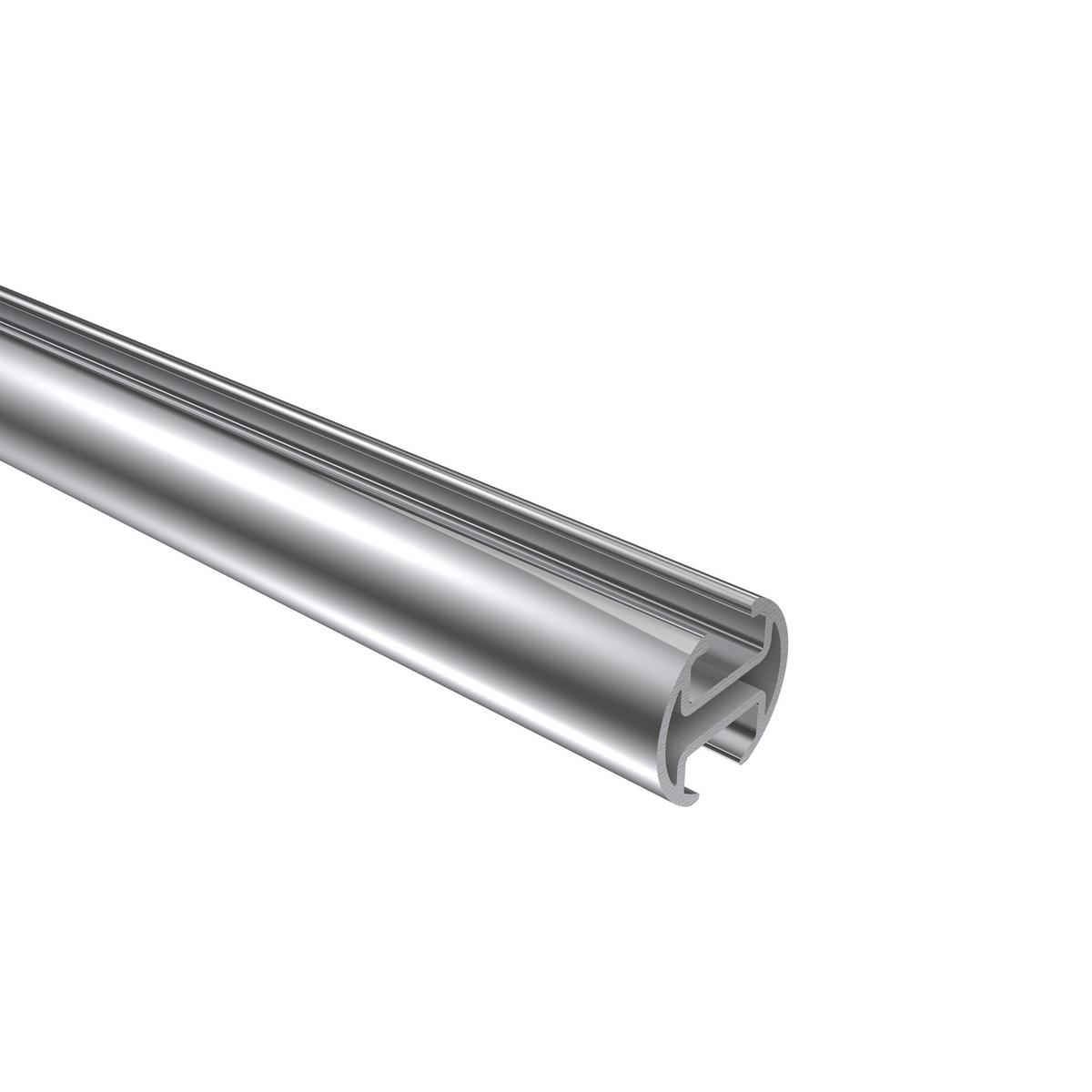 GARDINENSTANGE INNENLAUF Prestige Verano 400 cm (geteilt in 2 x 200 cm), 2-läufig, 20 mm Ø Chrom - Chromfarben/Schwarz, Metall (400cm) - INTERDECO