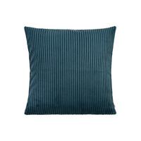 KISSENHÜLLE HYggelig No.2 Block Cord-Samt nord-blau 50/50 cm - Blaugrau, Textil (50/50cm) - beties Heimtextil