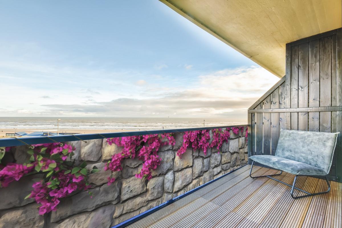 BALKON-SICHTSCHUTZ Bougainvillea - Steinmauer - Rosa Deko XXL 500x100 cm - Magenta, Kunststoff (500/100cm) - MuchoWow