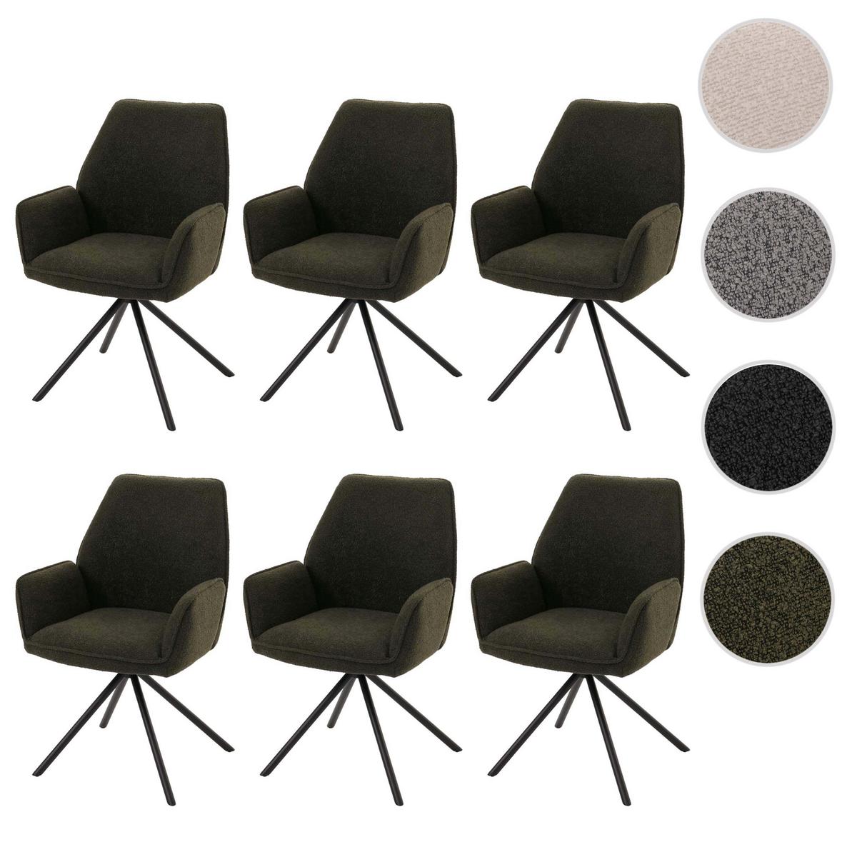 ESSZIMMERSTUHL Grün 6er-Set - Olivgrün/Grün, Textil (60/86/60cm) - MCW