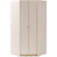 ECKSCHRANK Alex mit 2 Türen, Beige Sand - Beige/Schwarz, Holzwerkstoff (95/195/95cm) - Beautysofa