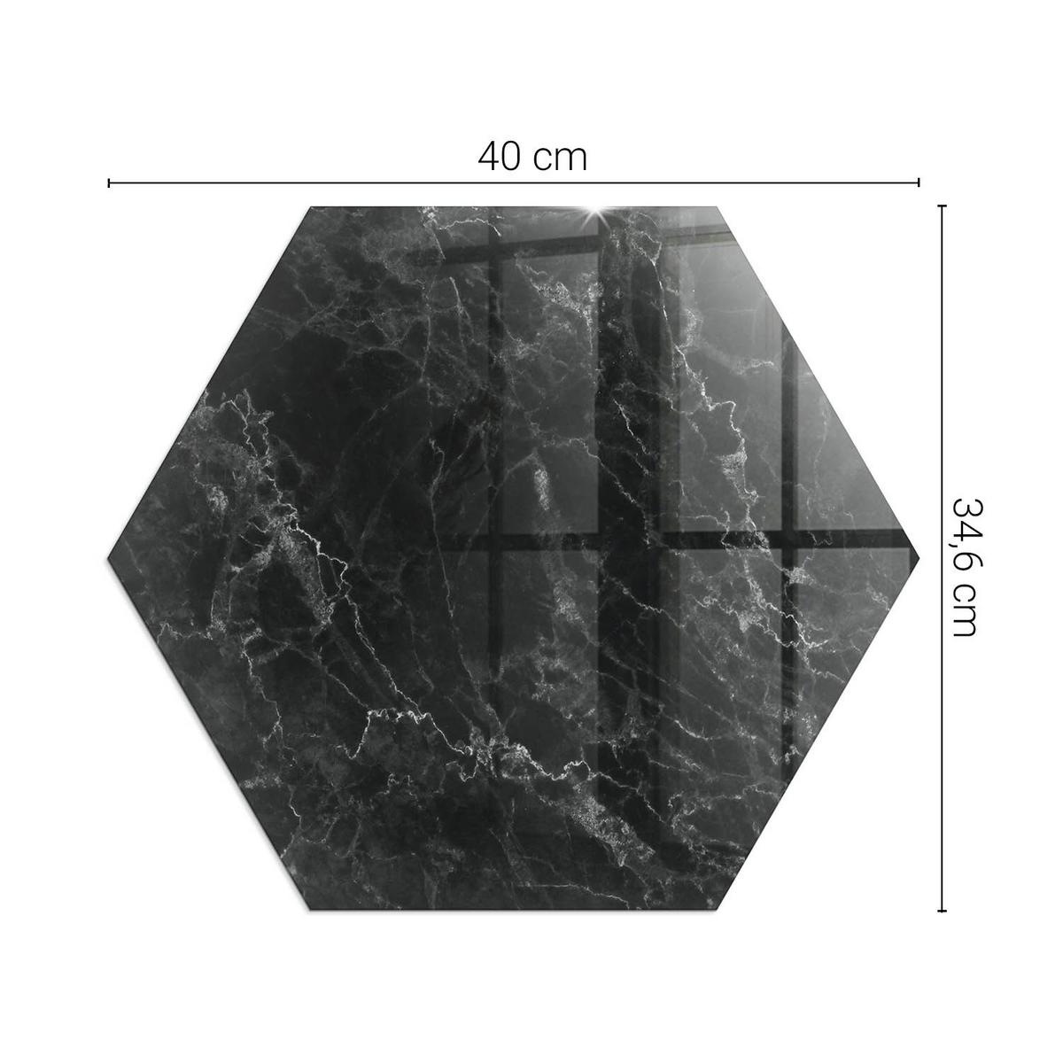 GLASPLATTE für Kamin h40 cm - Schwarz, Glas (40/40/0.4cm) - TULUP